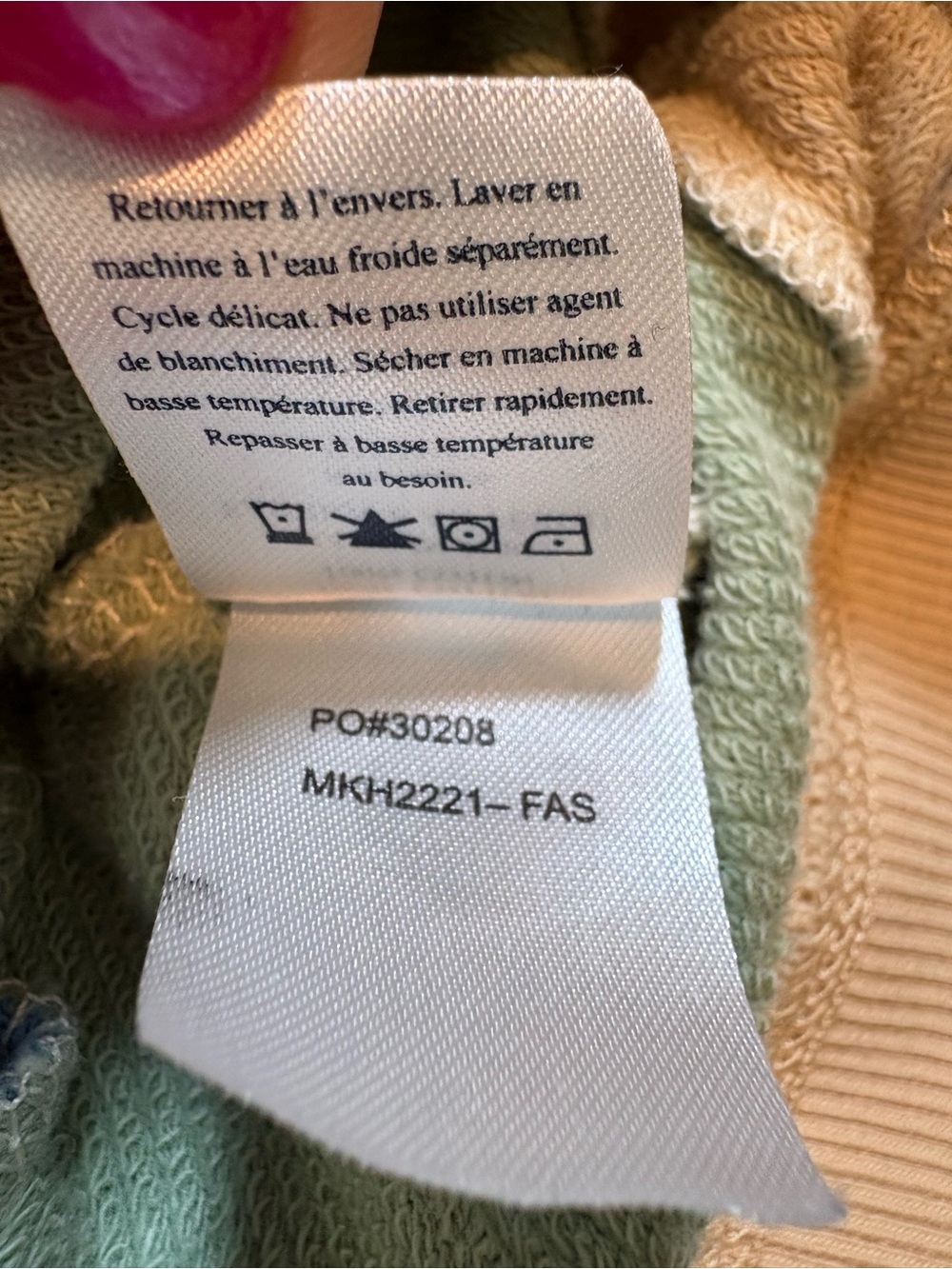 Faherty Brand Women's Soleil Hoodie - Sun and Sea Colorblock Patchwork - Size L - Picture 4 of 11